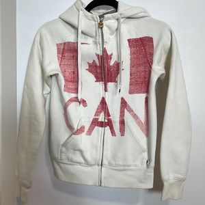 TNA Canada Olympics White Zip-up Hoodie